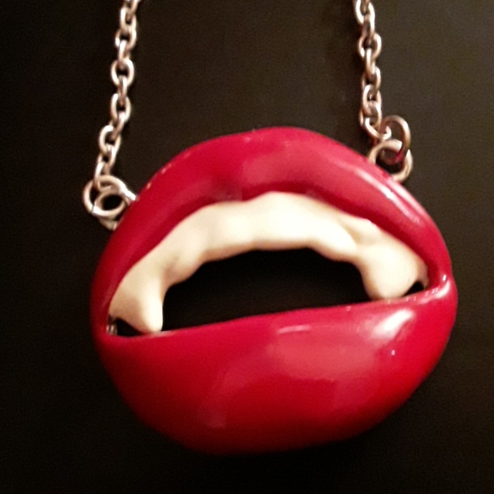Vampire Teeth Necklace Halloween Costume Holiday